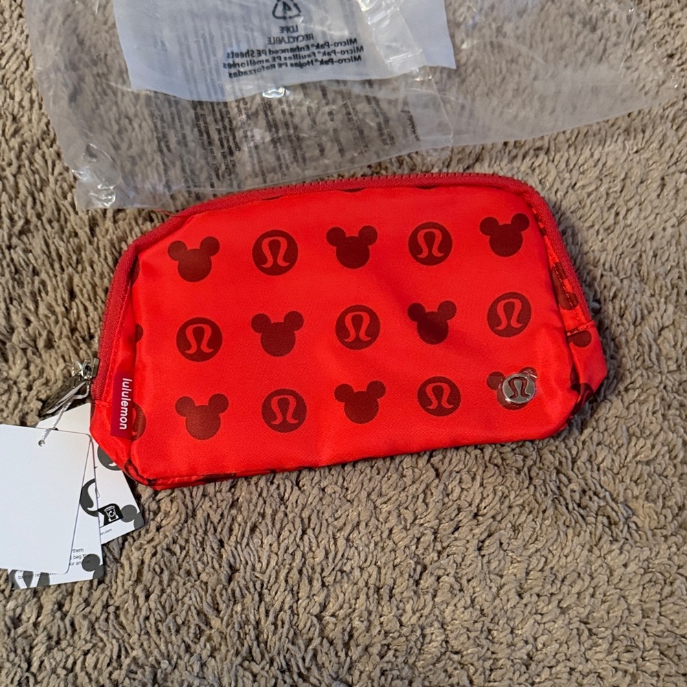Lululemon Red Mickey Moue Everywhere Belt Bag
